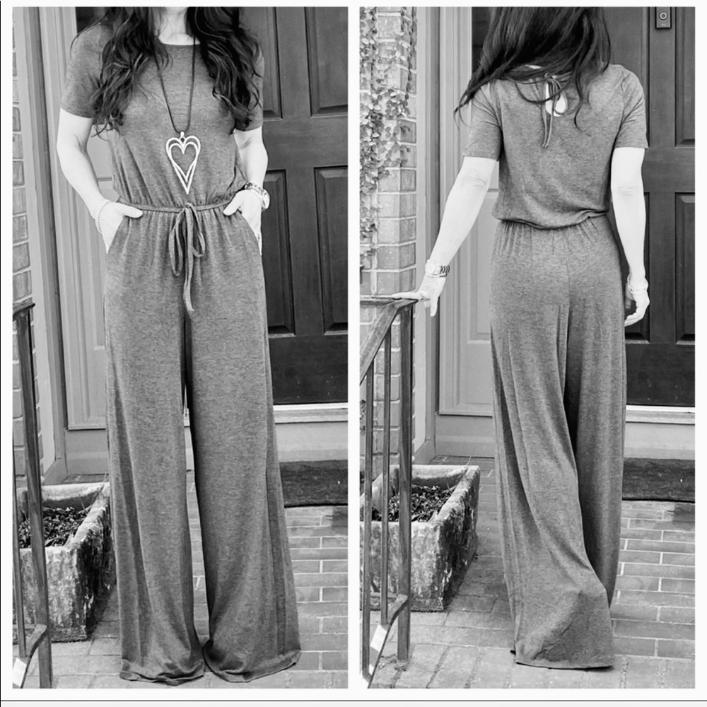 BLACK FABULOUS WIDE LEG SIDE POCKETS JUMPSUIT - Picture 9 of 12